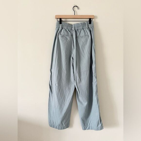 Madewell The Neale Straight Leg Trouser Pant in Drapeweave Pale Blue - Size 4 - Picture 5 of 7